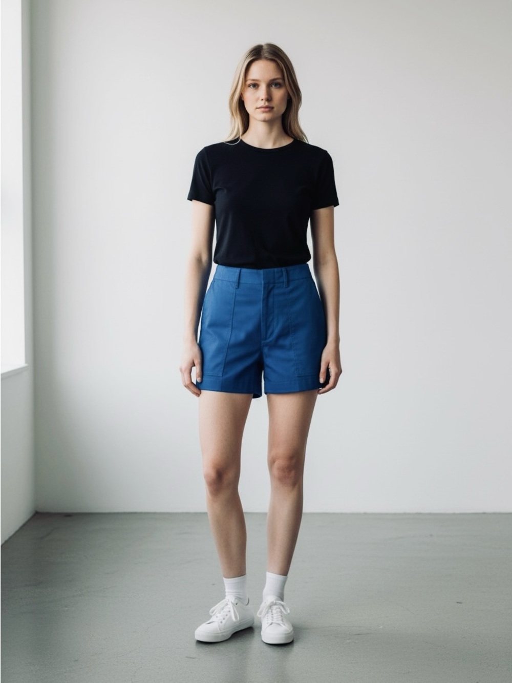 MARNI Made in Italy 🇮🇹 High Waisted Pleated Cotton Shorts Blue Lilac Size 46